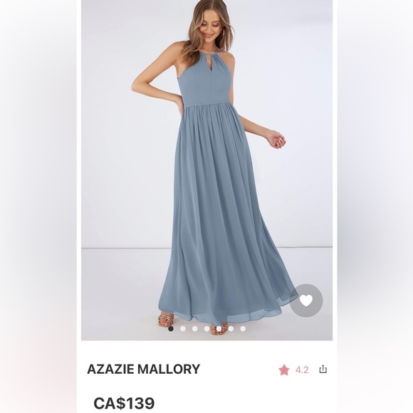 NWT AZAZIE DRESS IN DUSTY BLUE - Picture 8 of 11